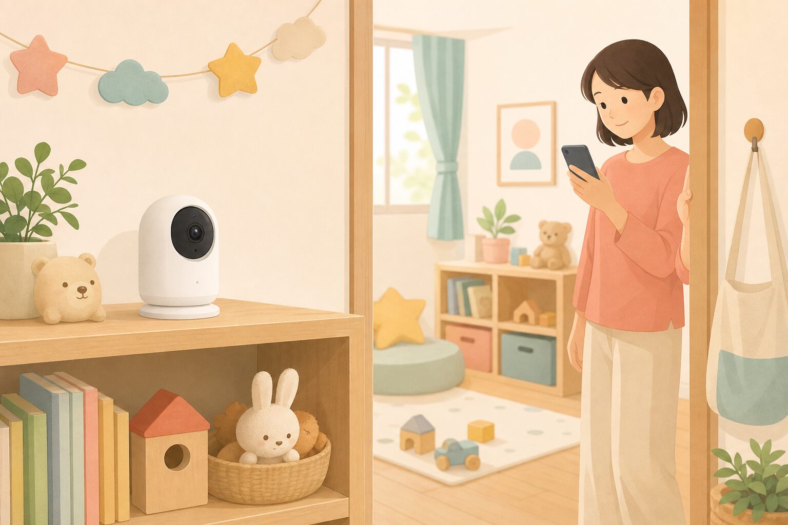 見守りカメラは何歳まで必要?子供部屋の設置年齢の目安とハッキング対策 のイメージ