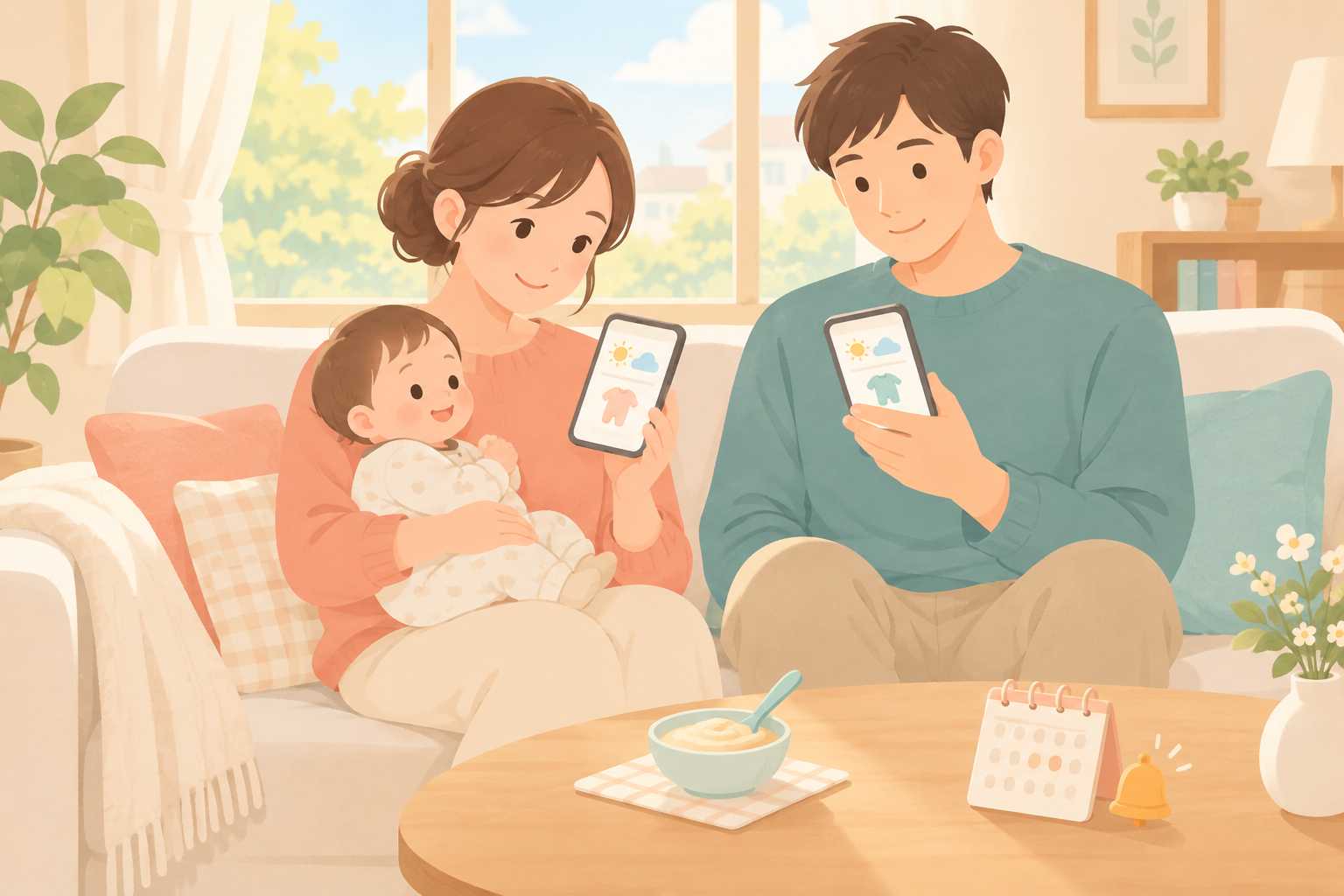 ninaru baby（ニナルベビー）の使い方2026｜夫婦での共有はパパninaru・機種変更の引き継ぎ・2人目の切り替えと何歳まで使えるか のイメージ