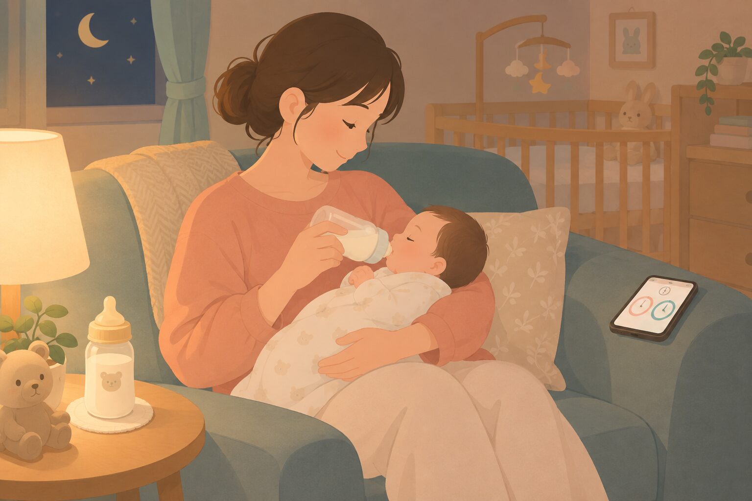 ぴよログの授乳・ミルクの記録方法2026｜授乳タイマーの使い方・アラーム・音声操作、母乳量とミルクの量(ml/oz)の残し方 のイメージ