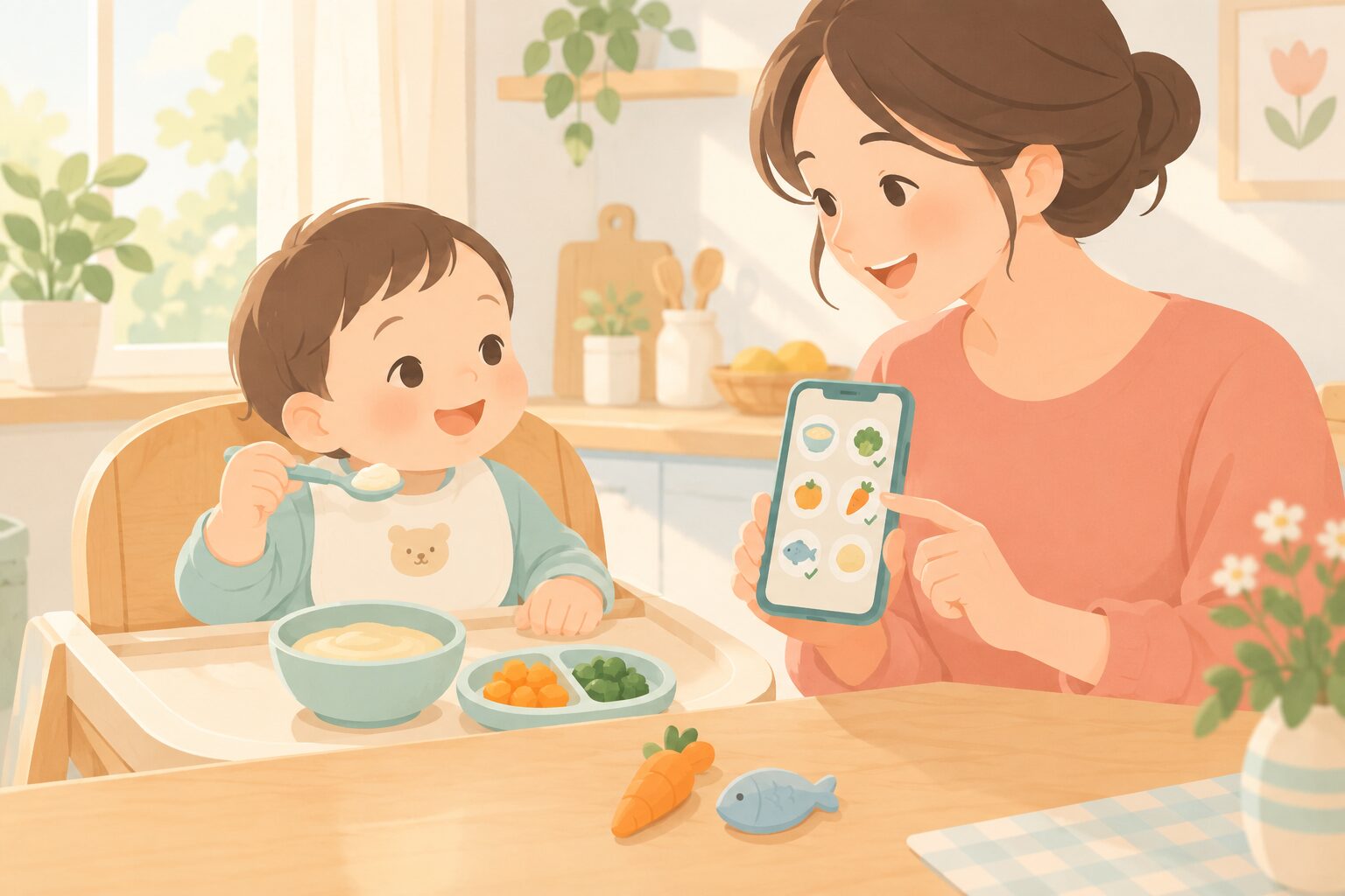 ぴよログの離乳食の記録方法2026|食材リストはどこ?メモ・量の残し方と印刷、スケジュールの目安 のイメージ
